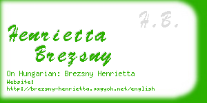 henrietta brezsny business card